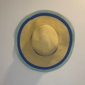 Cream, Blue, and Mint Beach Vacay Sun Hat